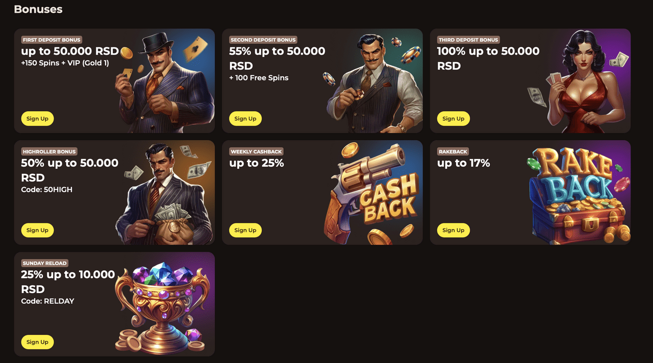 Roulettino Casino Bonus – Willkommenspaket, Highroller und Cashback Bonusangebote im Roulettino Casino mit Willkommenspaket und Codes